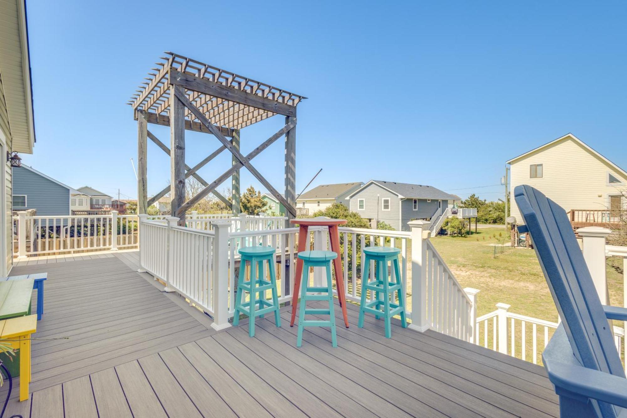 Coastal Home With Deck And Outdoor Shower Кілл-Девіл-Гілс Екстер'єр фото