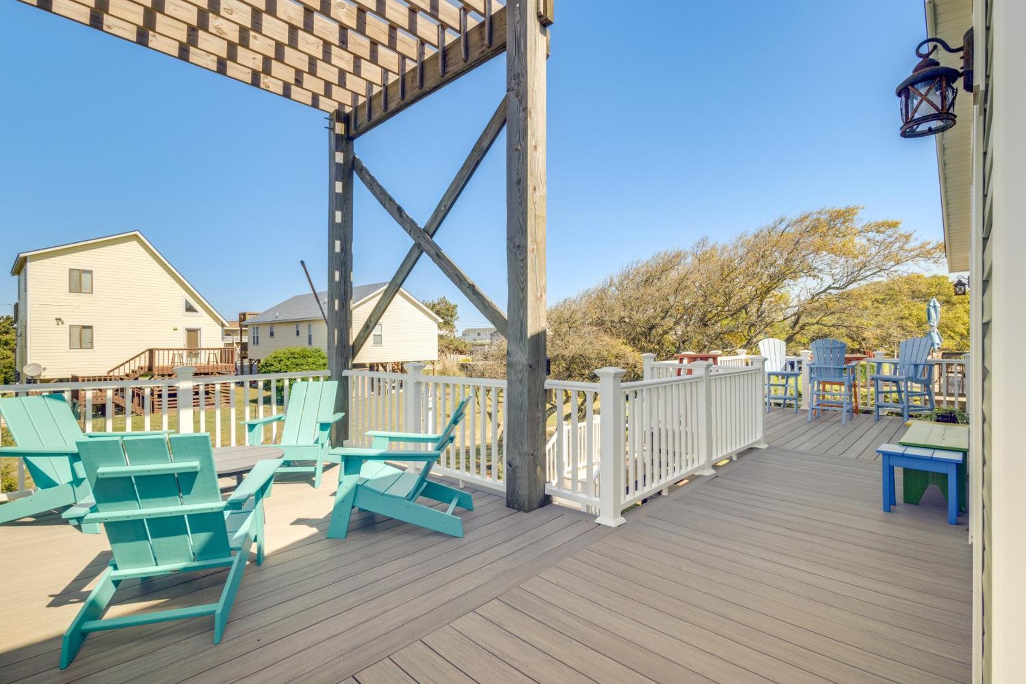 Coastal Home With Deck And Outdoor Shower Кілл-Девіл-Гілс Екстер'єр фото